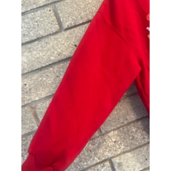 Zitong Red Sweatshirt Featuring Labubu & Disney-Inspired Design Unisex Fit Long - Picture 6 of 8